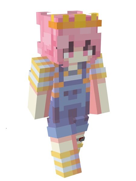 chica linda en minecraft