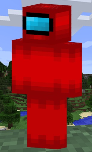 skin de amongus rojo para minecraft