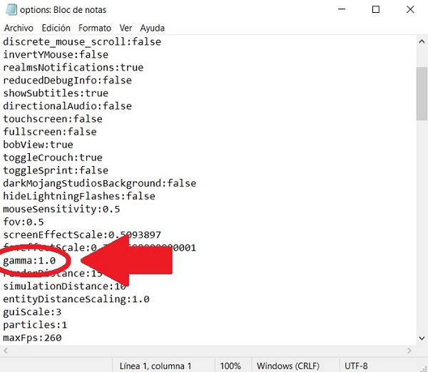 gamma minecraft java