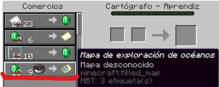 mapa de exploración de océanos minecraft