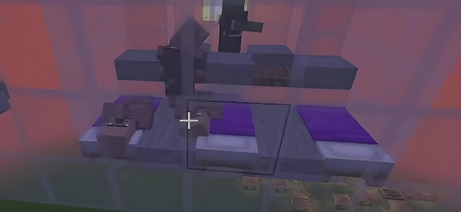 Villagersd in a iron farm