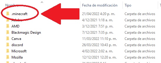 pasta do minecraft