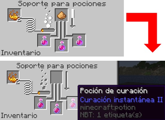 como hacer pociones de curacion instantanea 2