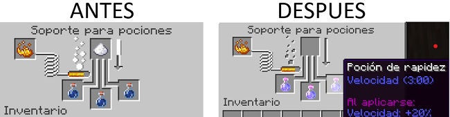 como hacer la pocion de velocidad en minecraft
