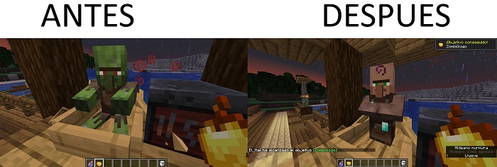 curar aldeano zombificado