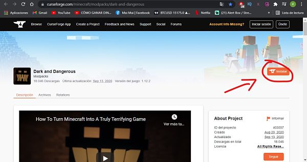 descargar mods de miedo para minecraft