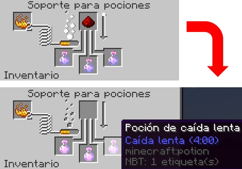 crafteo poción de caída lenta duradera