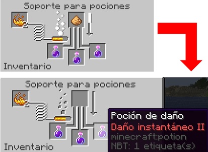 crafteo pocion de daño instantaneo 2