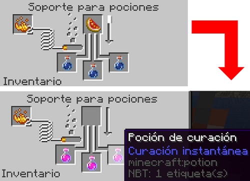 crafteo poción de curación