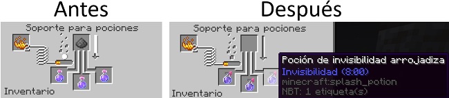 como hacer la pocion de invisibilidad en minecraft