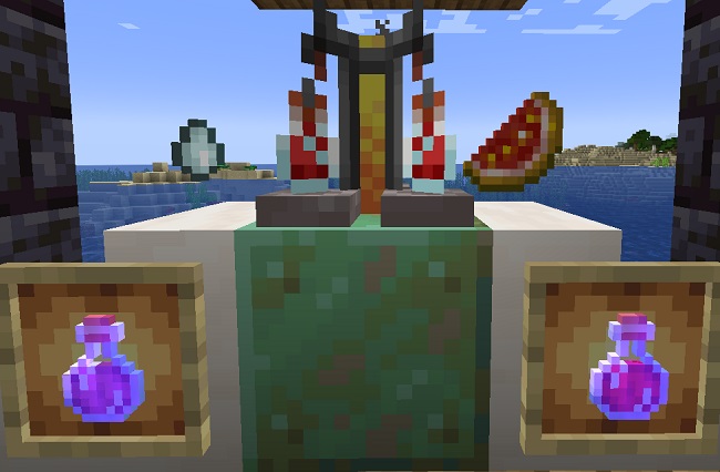 crafteo poción de curación minecraft