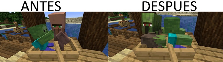 como zombificar un aldeano zombie