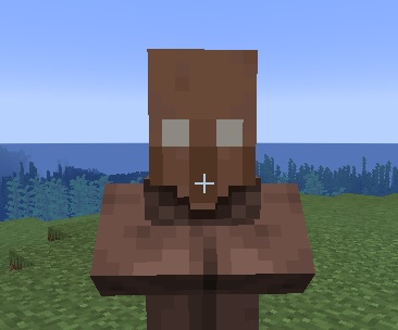 aldeano con ojos blancos minecraft