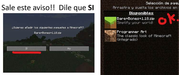 como agregar un paquete de texturas