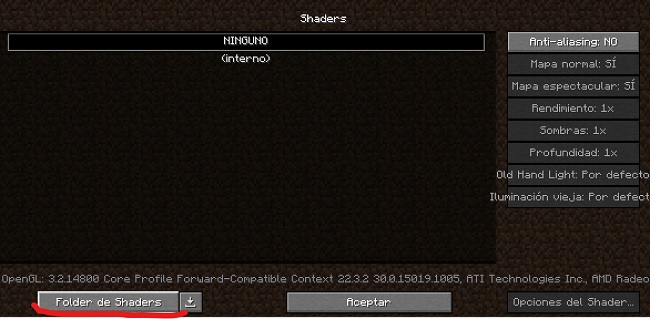 como poner shaders en minecraft